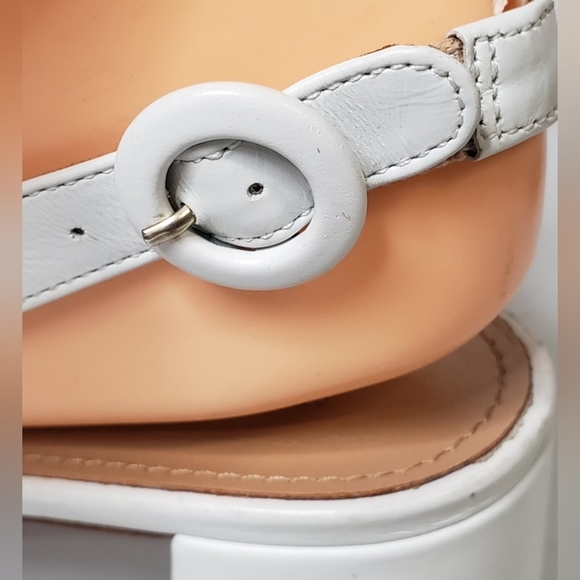 Aquazzura OPTIC 50 LEATHER-TRIMMED PUMPS IN WHITE SZ 36 - Picture 11 of 12